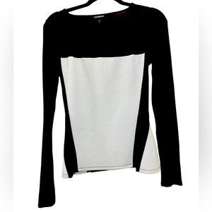 Express Black / Grey Sheer Cutouts Ladies Small